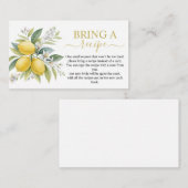 Lemon Blossom Bridal Shower Recipe Card  Informatiekaartje (Voorkant / Achterkant)