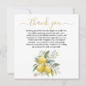 Lemon Blossom Bridal Shower Thank You Card Bedankkaart (Voorkant)