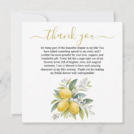 Lemon Blossom Bridal Shower Thank You Card Bedankkaart