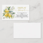 Lemon Blossom Display Shower Enclosure Kaart (Voorkant / Achterkant)