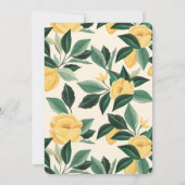 Lemon Blossom Floral Tree Elegant Green Wedding Kaart (Achterkant)