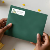 Lemon Blossom Floral Tree Elegant Minimal Wedding Etiket