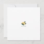 Lemon Blossom Floral Tree Elegant Vrijgezellenfees Kaart (Achterkant)