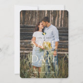Lemon Blossom Floral Tree Elegant Wedding Photo Save The Date (Voorkant)