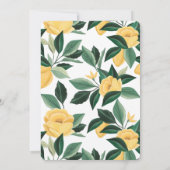 Lemon Blossom Floral Tree Elegant Wedding Photo Save The Date (Achterkant)