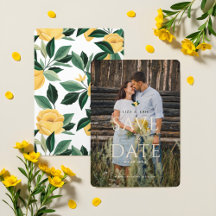 Lemon Blossom Floral Tree Elegant Wedding Photo