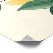 Lemon Blossom Floral Tree Elegant Welkom Poster (Hoek)