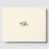 Lemon Blossom Floral Tree Elegant White Wedding Gastenboek (Achterkant)