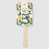 Lemon Blossom Floral Tree Elegant White Wedding Handwaaier (Voorkant)
