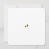 Lemon Blossom Floral Tree Elegant White Wedding Kaart (Achterkant)