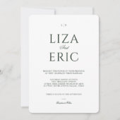 Lemon Blossom Floral Tree Elegant White Wedding Kaart (Voorkant)