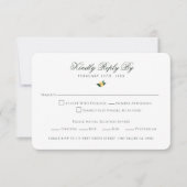 Lemon Blossom Floral Tree Elegant White Wedding RSVP Kaartje (Voorkant)