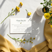 Lemon Blossom Floral Tree Elegant White Wedding RSVP Kaartje