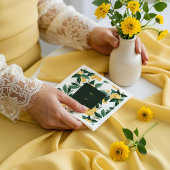 Lemon Blossom Floral Tree Elegant White Wedding Servet