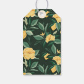 Lemon Blossom Floral Tree Elegant Yellow Wedding Cadeaulabel (Achterkant)