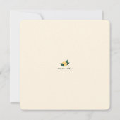 Lemon Blossom Floral Tree Elegant Yellow Wedding Kaart (Achterkant)