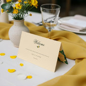 Lemon Blossom Floral Tree Elegant Yellow Wedding Plaatskaartje