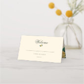 Lemon Blossom Floral Tree Elegant Yellow Wedding Plaatskaartje (Voorkant)