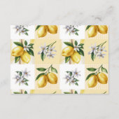 Lemon Blossom Garden Baby Shower Diapper Raffle Informatiekaartje (Achterkant)