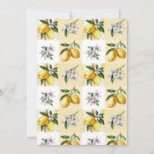 Lemon Blossom Garden Baby Shower Kaart (Achterkant)