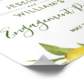 Lemon Blossom Greenery Engagement Party Poster (Hoek)