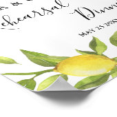 Lemon Blossom Greenery Rehearsal Dinner Sign Poster (Hoek)