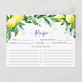 Lemon Blossom Greenery Vrijgezellenfeest Recipe Ca Briefkaart