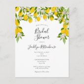 Lemon Blossom Greenery Waterverf Vrijgezellenfeest Aankondigingskaart (Voorkant)