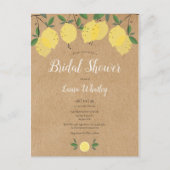 Lemon Blossom Greenery Waterverf Vrijgezellenfeest Aankondigingskaart (Voorkant)
