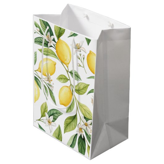 Lemon Blossom Medium Cadeauzakje (Achterkant Gekanteld)