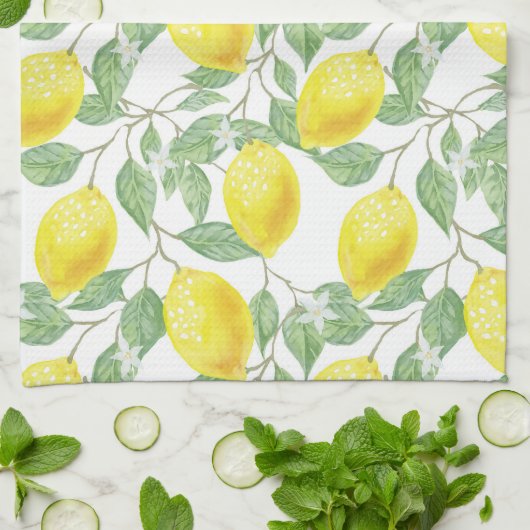 Lemon Blossom Theedoek (Gevouwen)