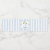 Lemon Blue Birthday Waterfles Etiket (Enkel label)