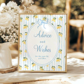 Lemon Blue Bow Italiaans advies en wensen Poster