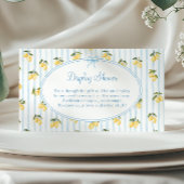 Lemon Blue Bow Italiaanse Display Shower Informatiekaartje