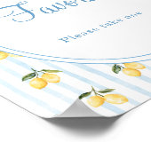 Lemon Blue Bow Italiaanse Favorieten Poster (Hoek)