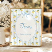 Lemon Blue Bow Italiaanse Favorieten Poster