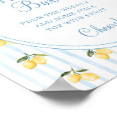 Lemon Blue Bow Italiaanse Mimosa Bar Poster (Hoek)