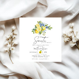 Lemon Blue Citrus Fruit Summer Baby shower Kaart