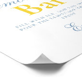 Lemon Blue Floral Citrus Lemonad Bar Sign Poster (Hoek)