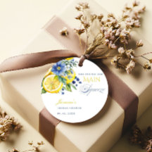 Lemon Blue Floral Citrus Vrijgezellenfeest