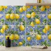 Lemon Blue French Country Watercolor Tegeltje