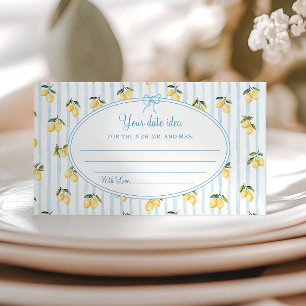 Lemon Blue Italiaans Date Night Idee Informatiekaartje