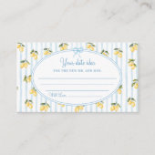 Lemon Blue Italiaans Date Night Idee Informatiekaartje (Voorkant)