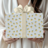 Lemon Blue Italiaanse Bruiloftfeest Cadeaupapier