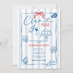 Lemon Blue Italy Ciao Miss Vrijgezellenfeest Kaart