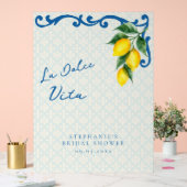 Lemon Blue La Dolce Vita Italiaans geïnspireerde b Acryl Bord (Huwelijk)