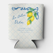 Lemon Blue La Dolce Vita Italiaans geïnspireerde b Blikjeskoeler (Voorkant)