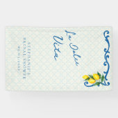 Lemon Blue La Dolce Vita Italiaans geïnspireerde b Spandoek (Horizontaal)