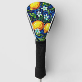 Lemon & Blue Majolica Print Driver Hoes Golfheadcover
