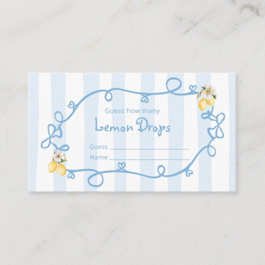 Lemon Blue Mediterranean Hoeveel citroendruppels Informatiekaartje (Voorkant)